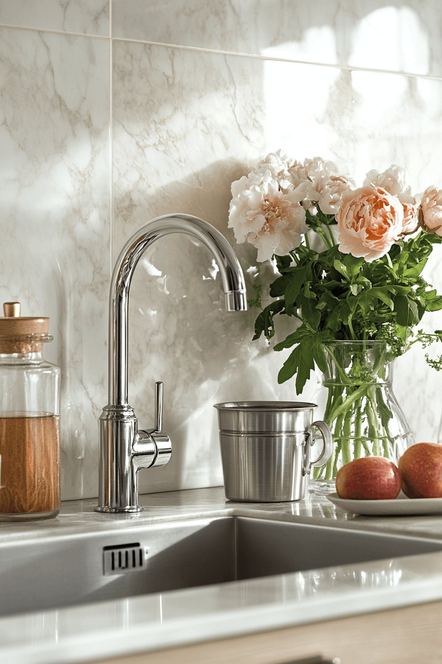 marble backsplash