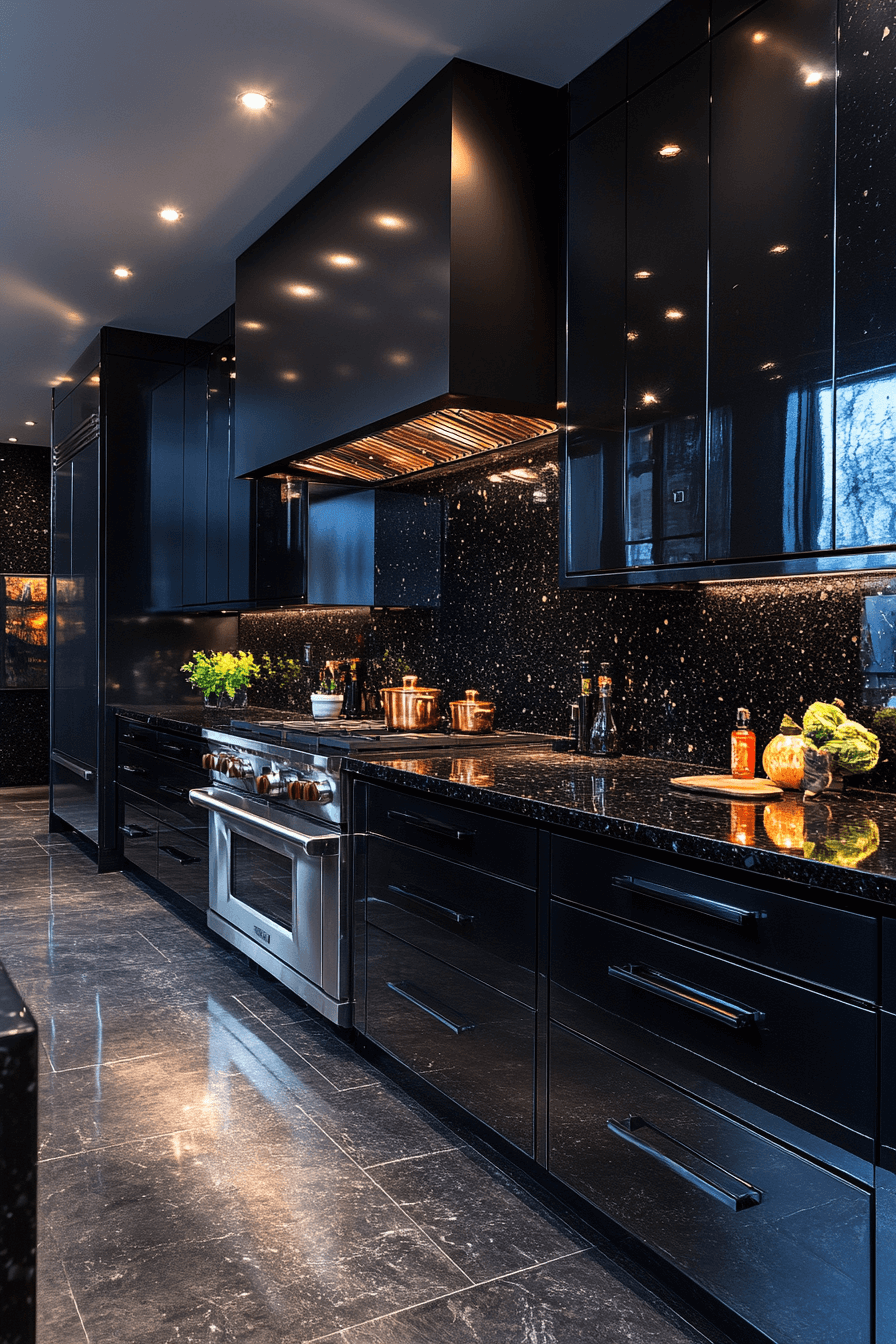 dark stained kitchen cabinets