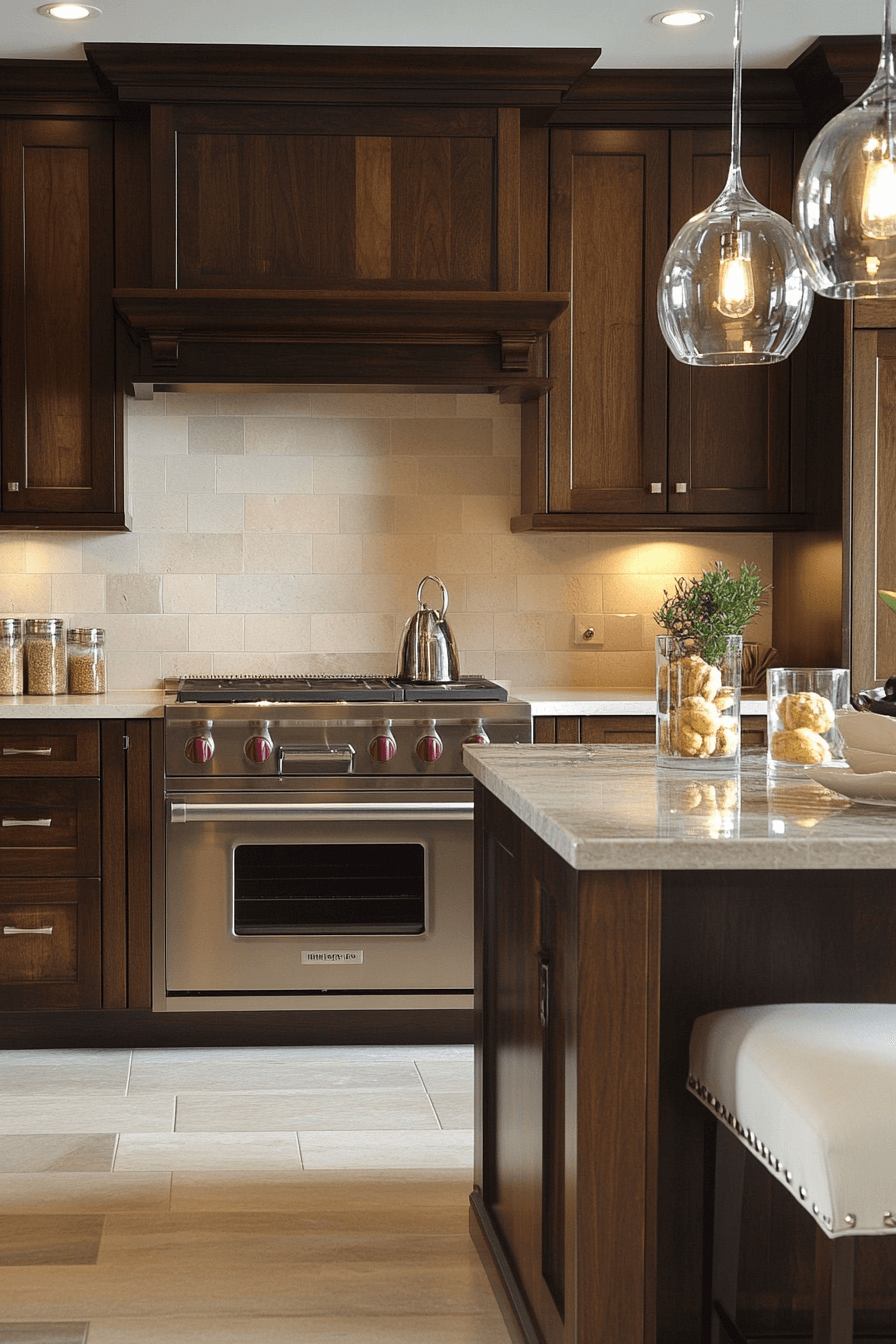 dark oak kitchen cabinets
