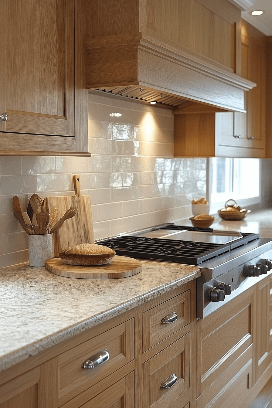 pale oak kitchen cabinets