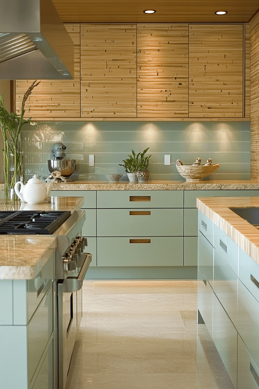 clary sage kitchen cabinets