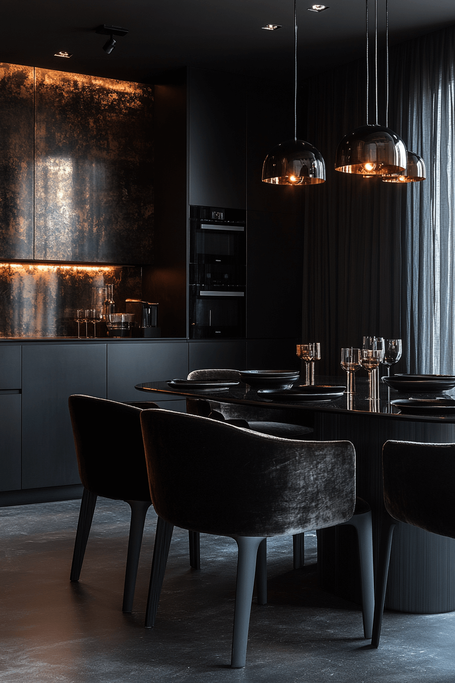 moody dining room