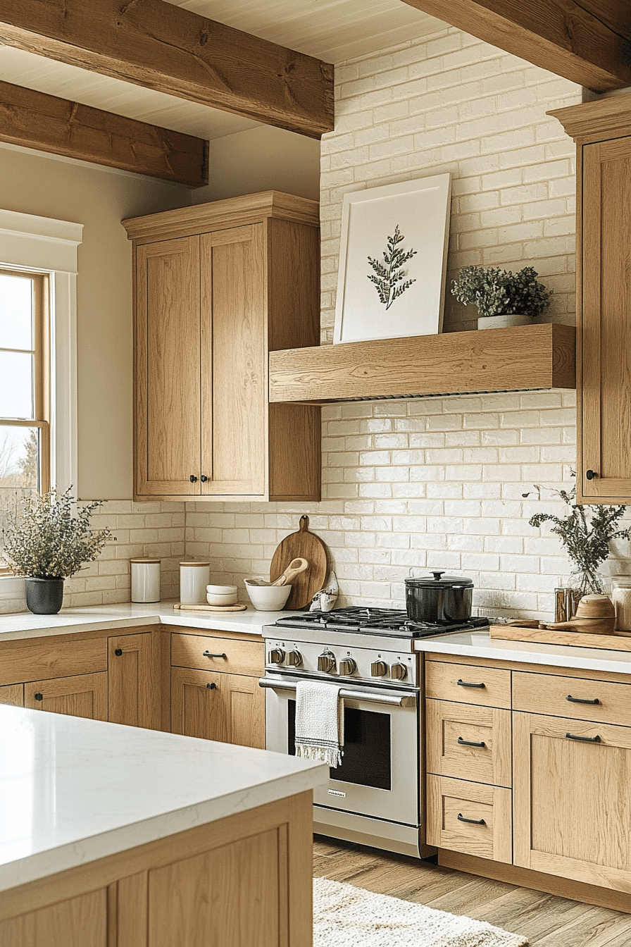 brick backsplash kitchen
