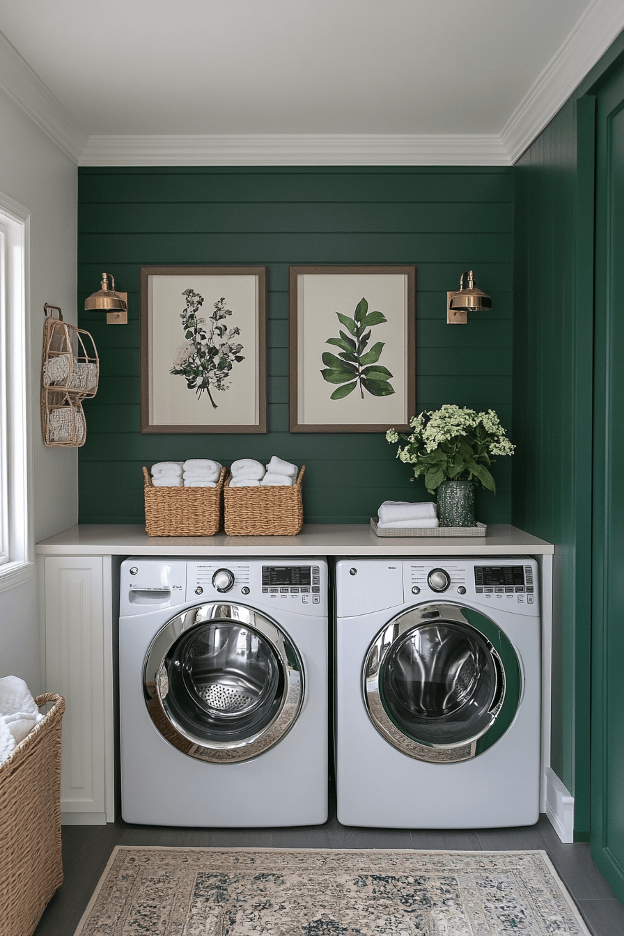 green laundry room