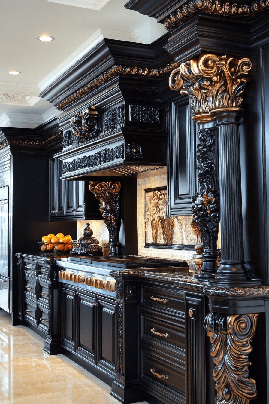 dark oak kitchen cabinets
