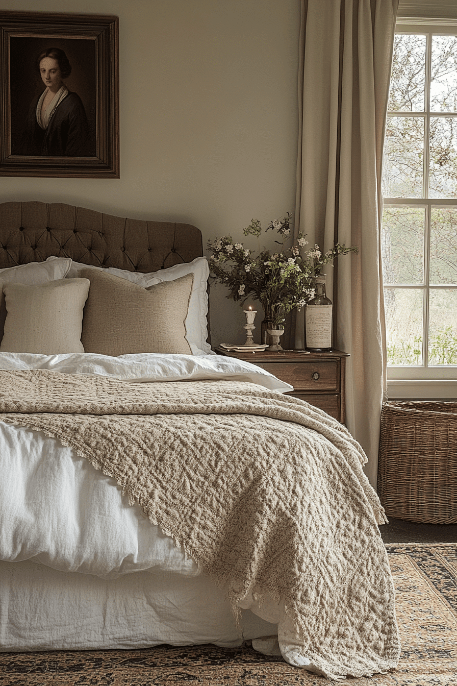 vintage farmhouse bedroom