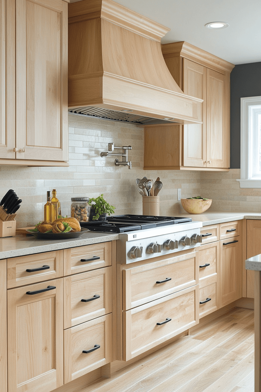 natural maple kitchen cabinets