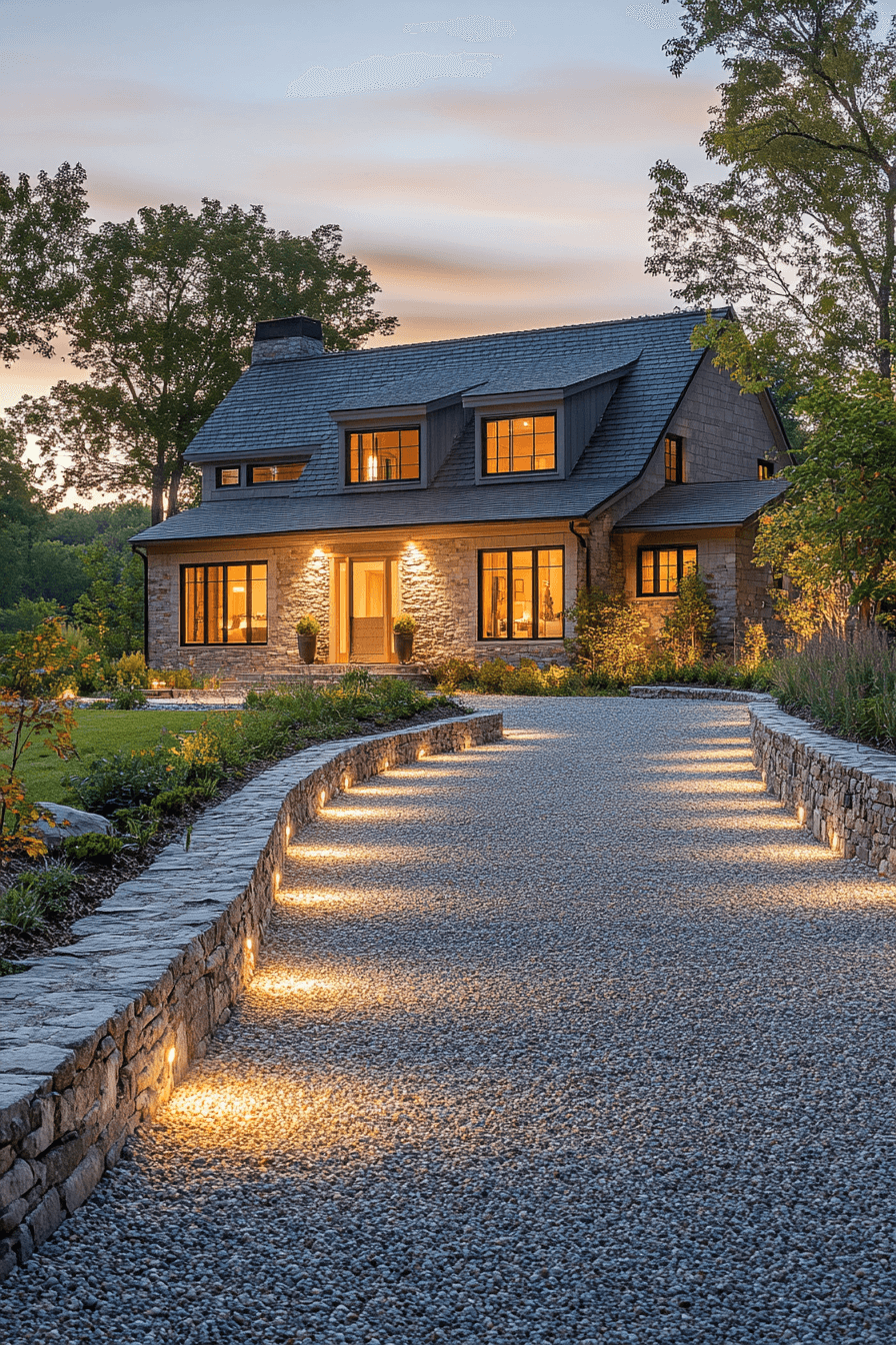 driveway entry landscaping