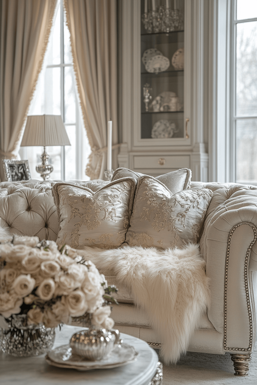 cream couch living room