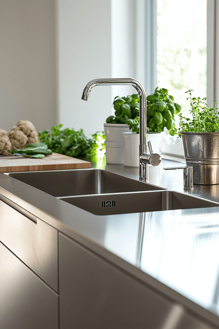 stainless steel kitchen countertops