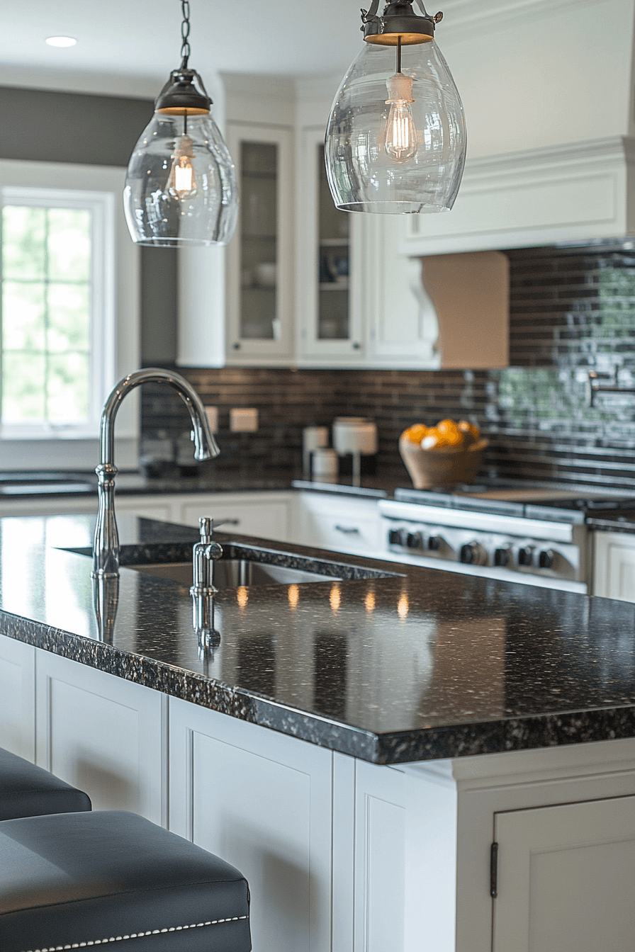 brown granite countertops