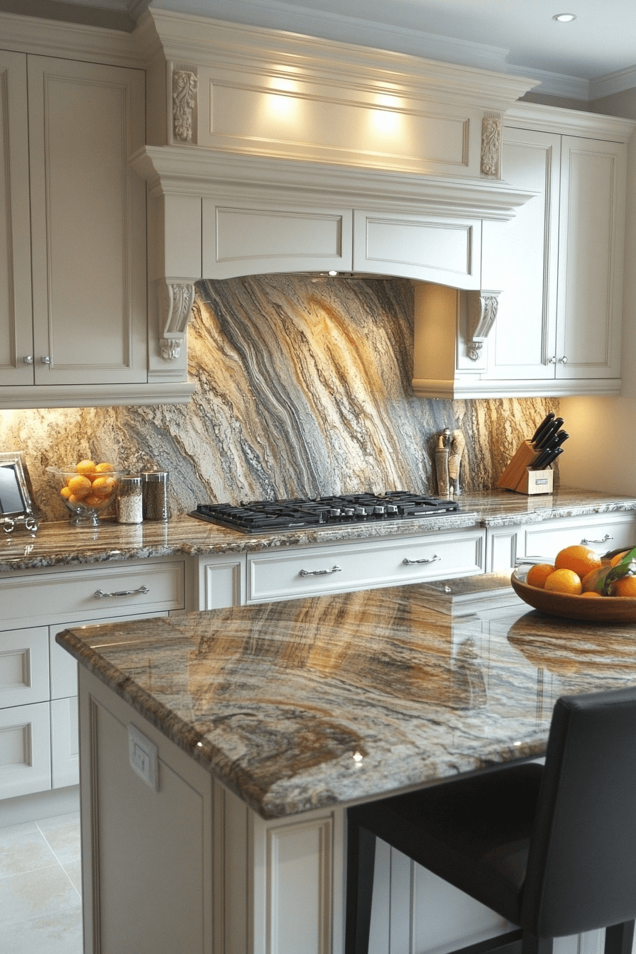 brown granite countertops