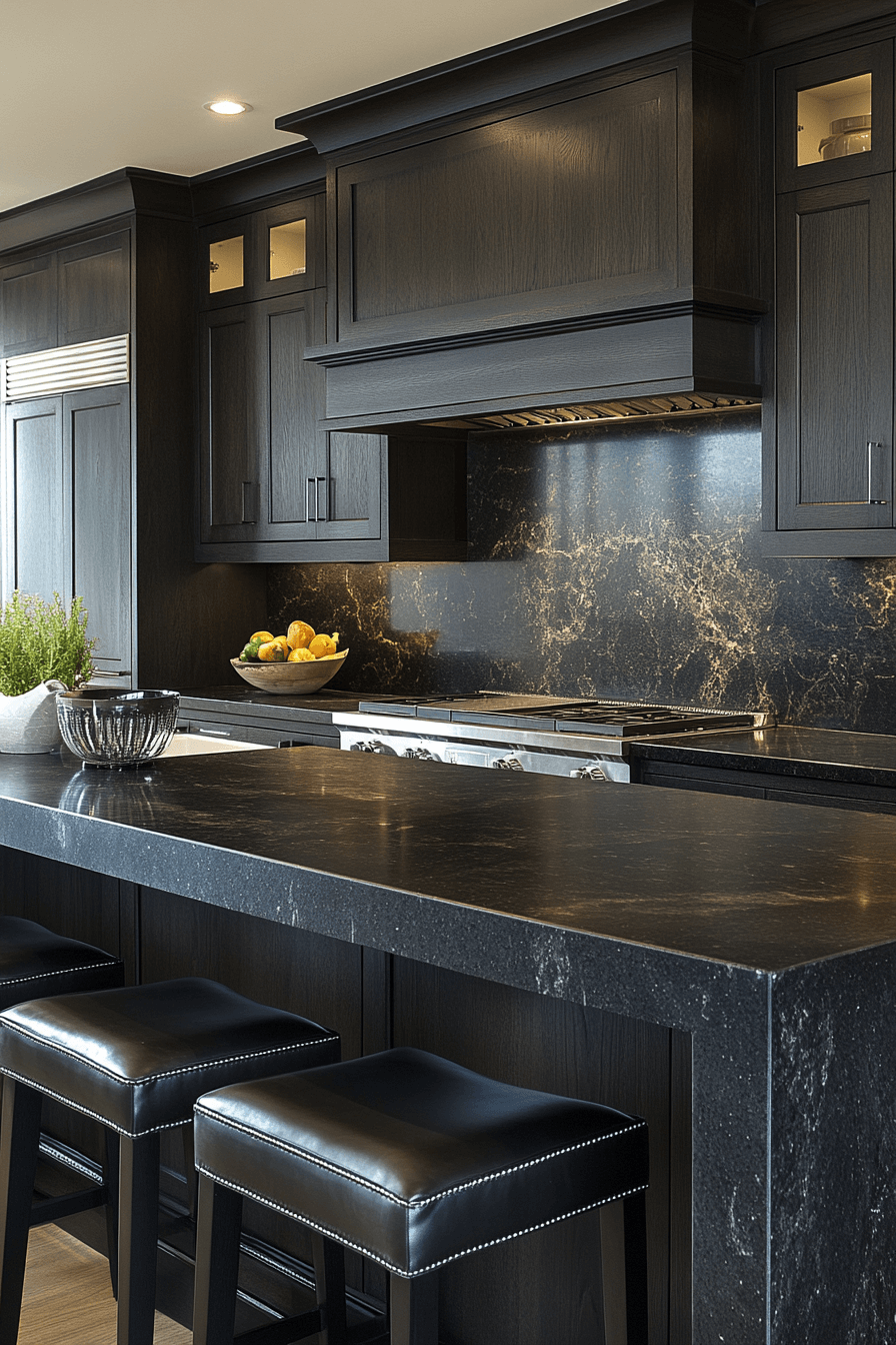 dark oak kitchen cabinets
