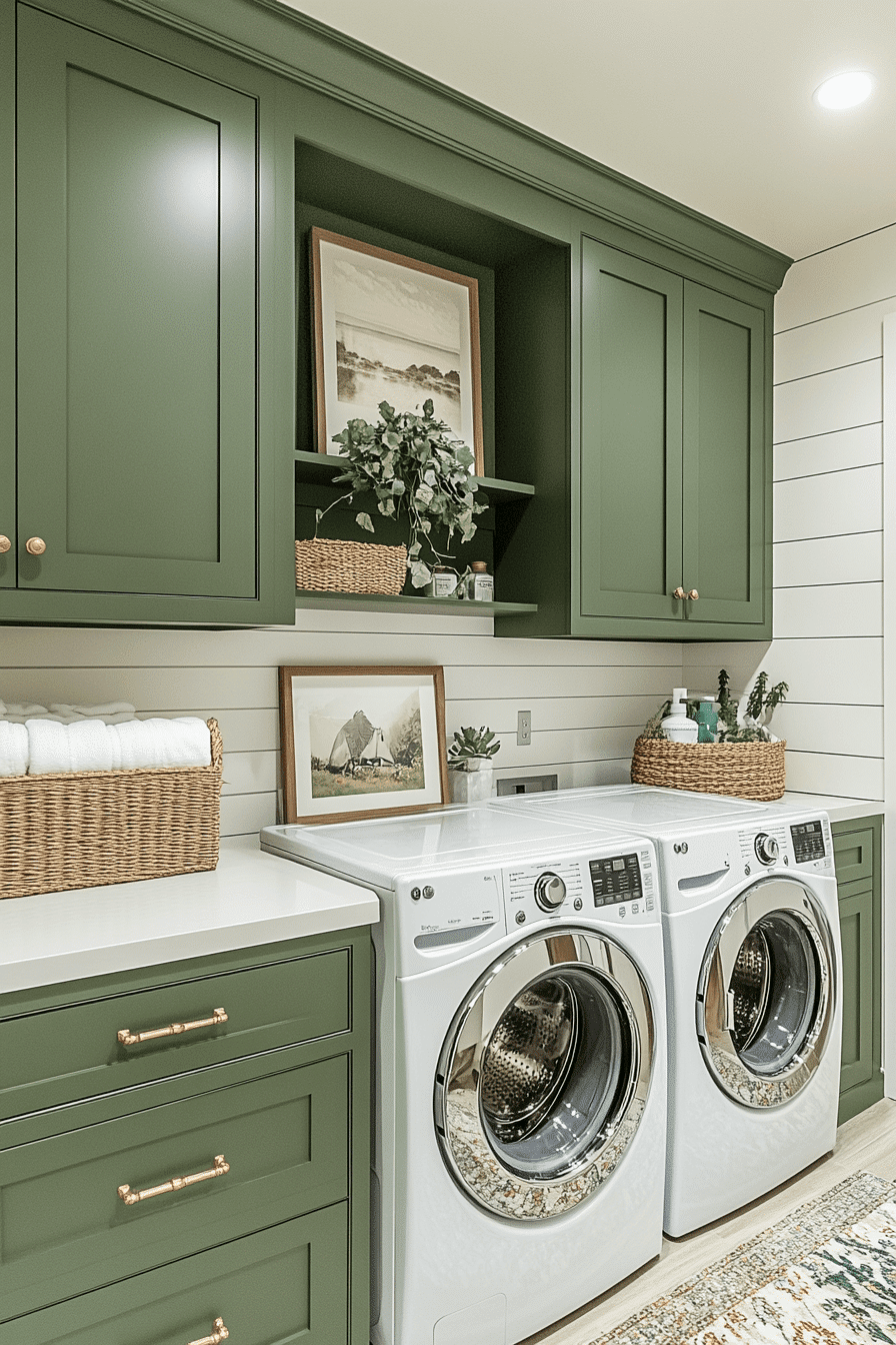 green laundry room