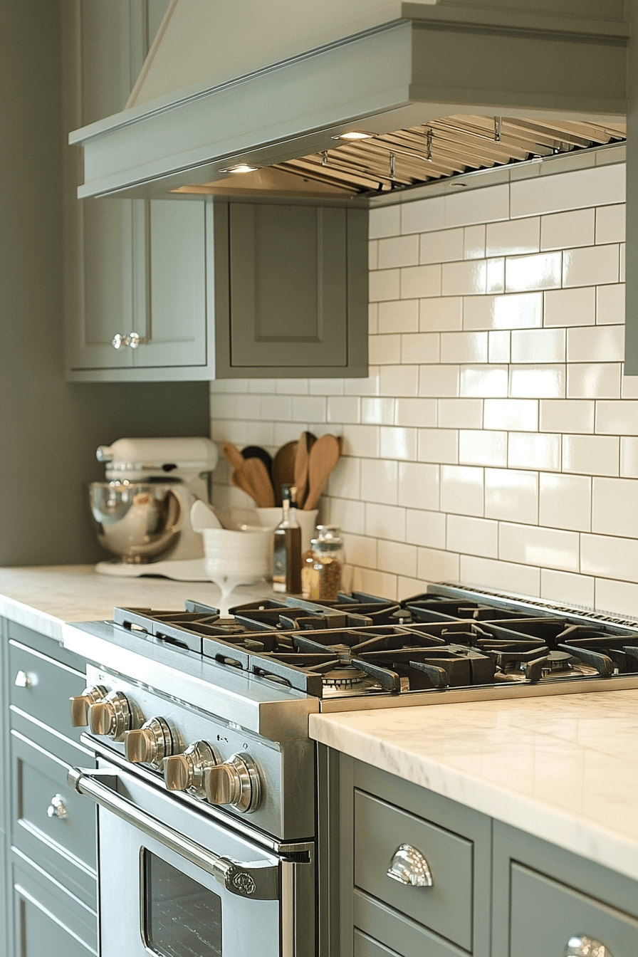 clary sage kitchen cabinets