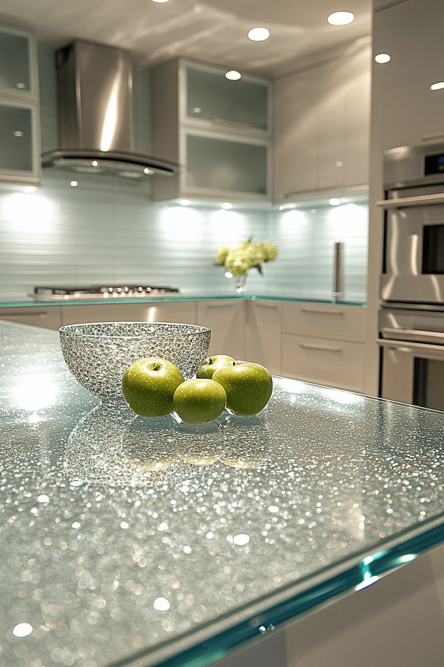 recycled glass countertops