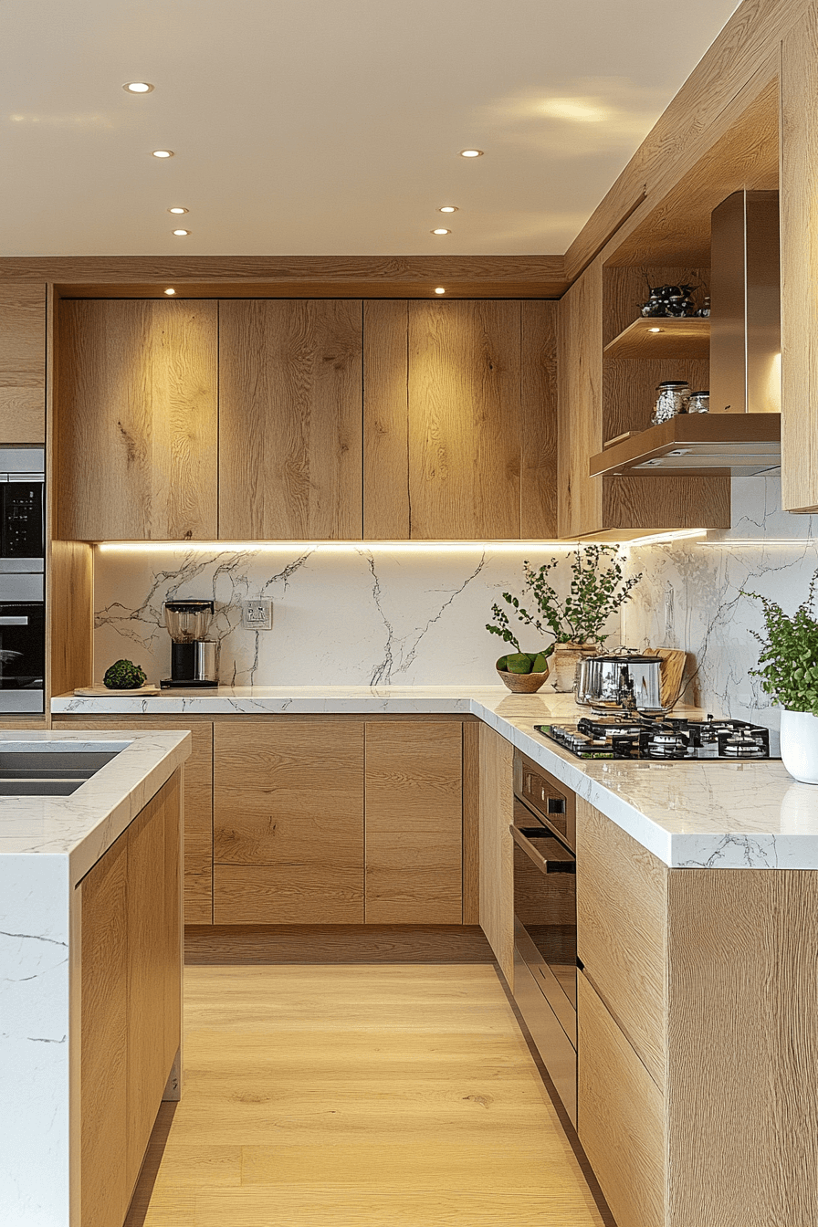 pale oak kitchen cabinets