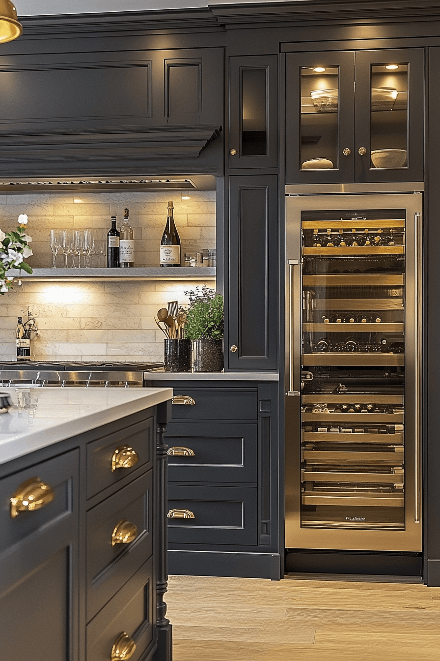 charcoal kitchen cabinets