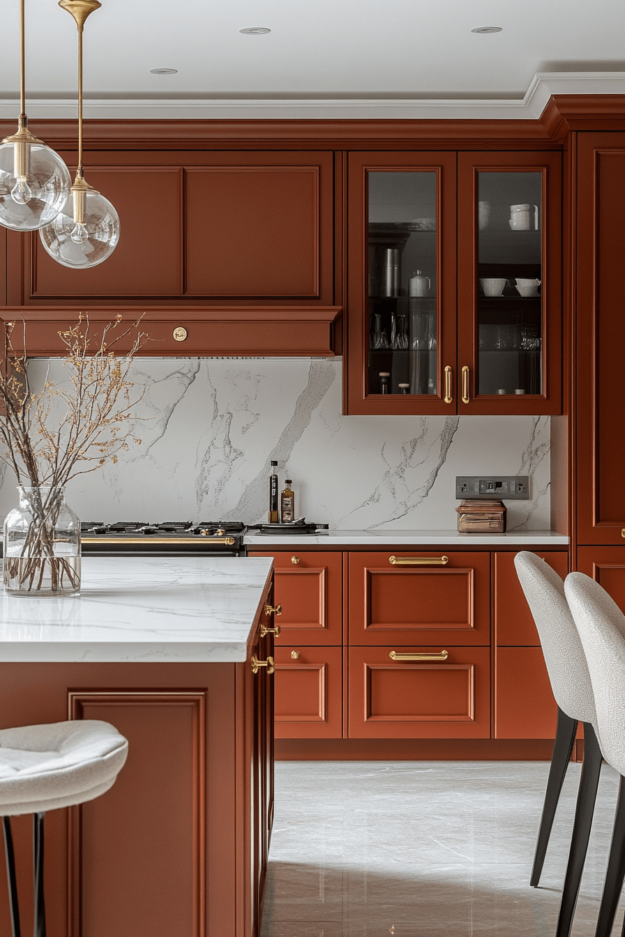 terracotta kitchen cabinets