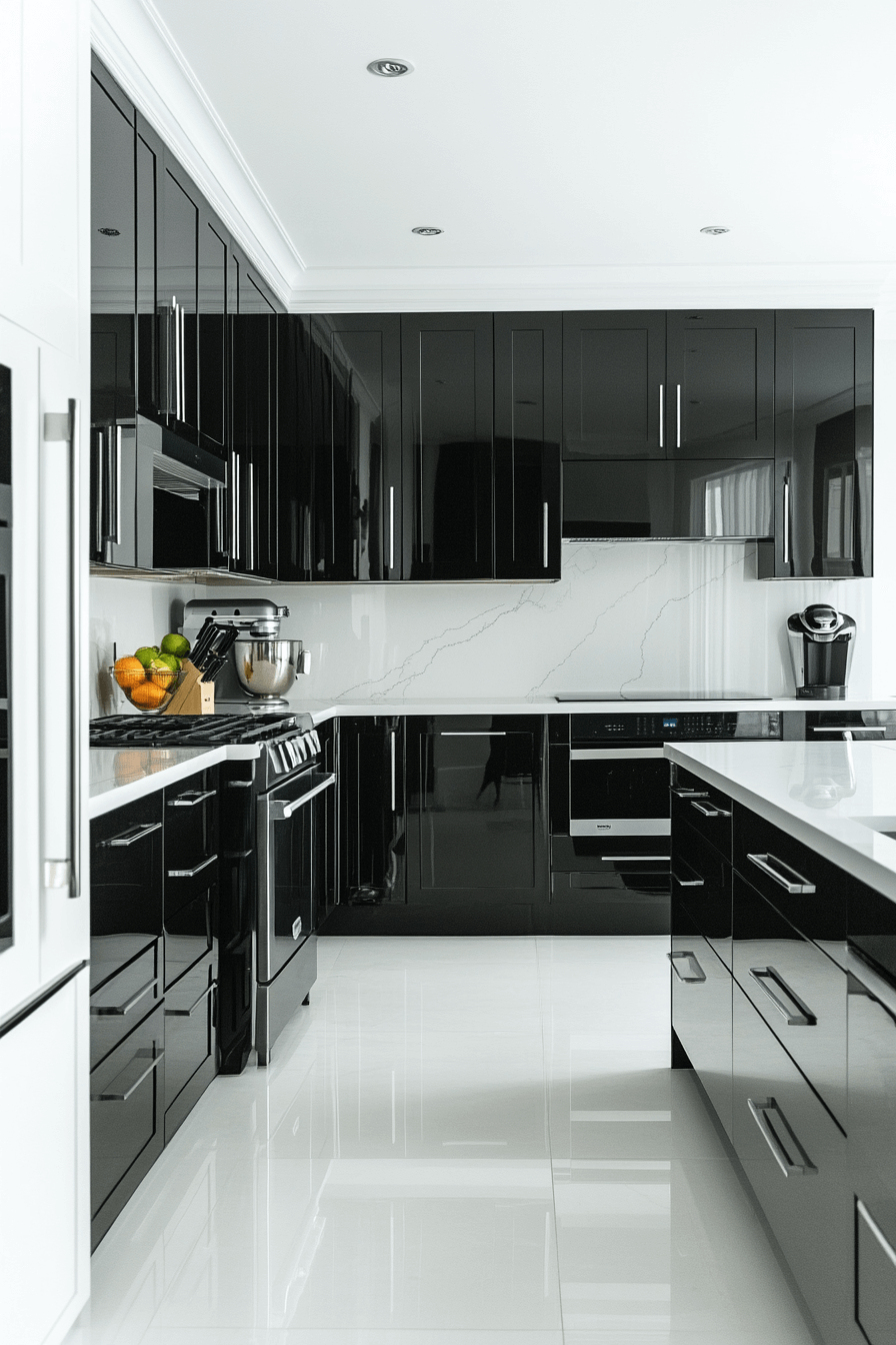 high gloss kitchen cabinets
