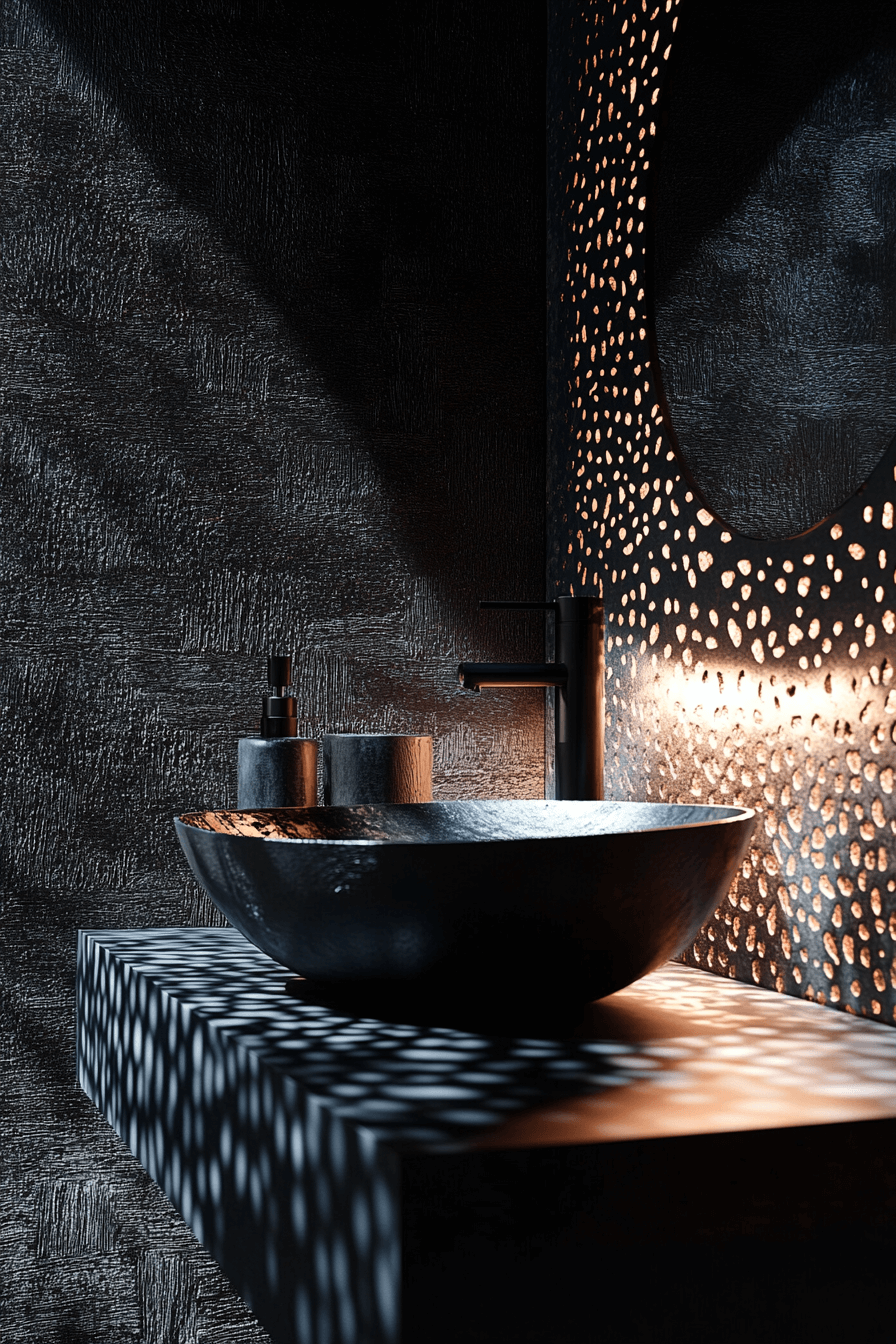 moody powder room