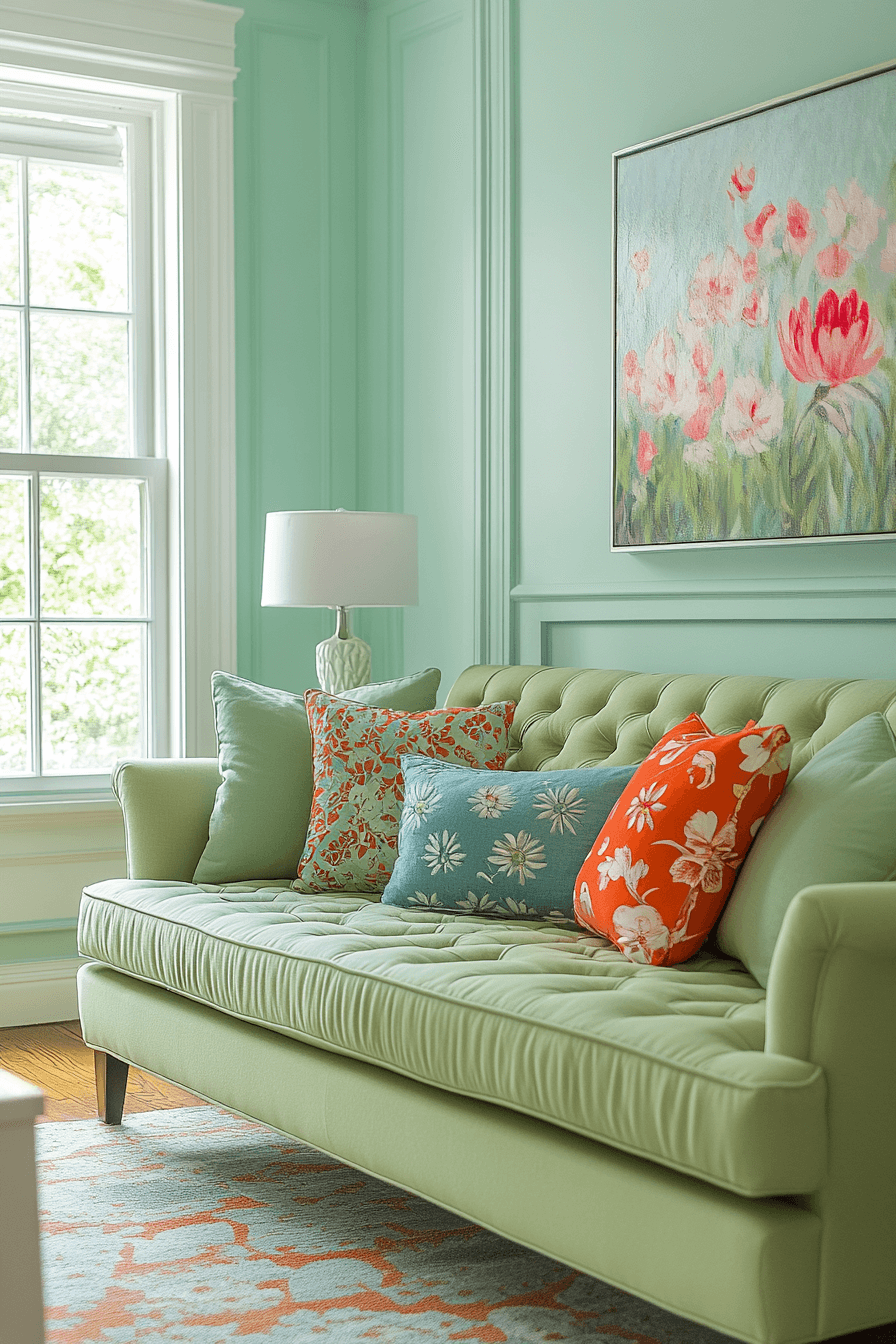 olive green couch living room ideas
