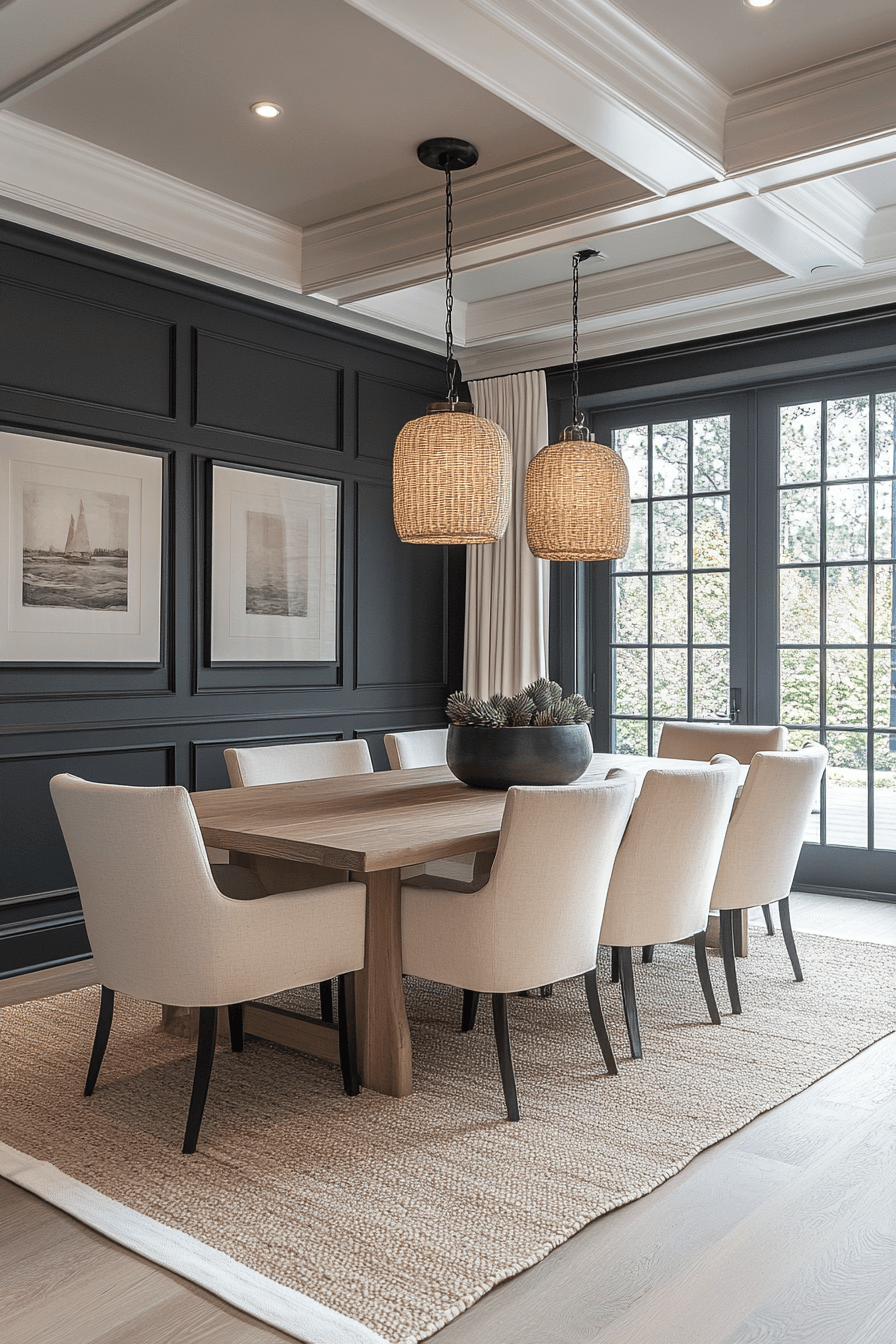 moody dining room