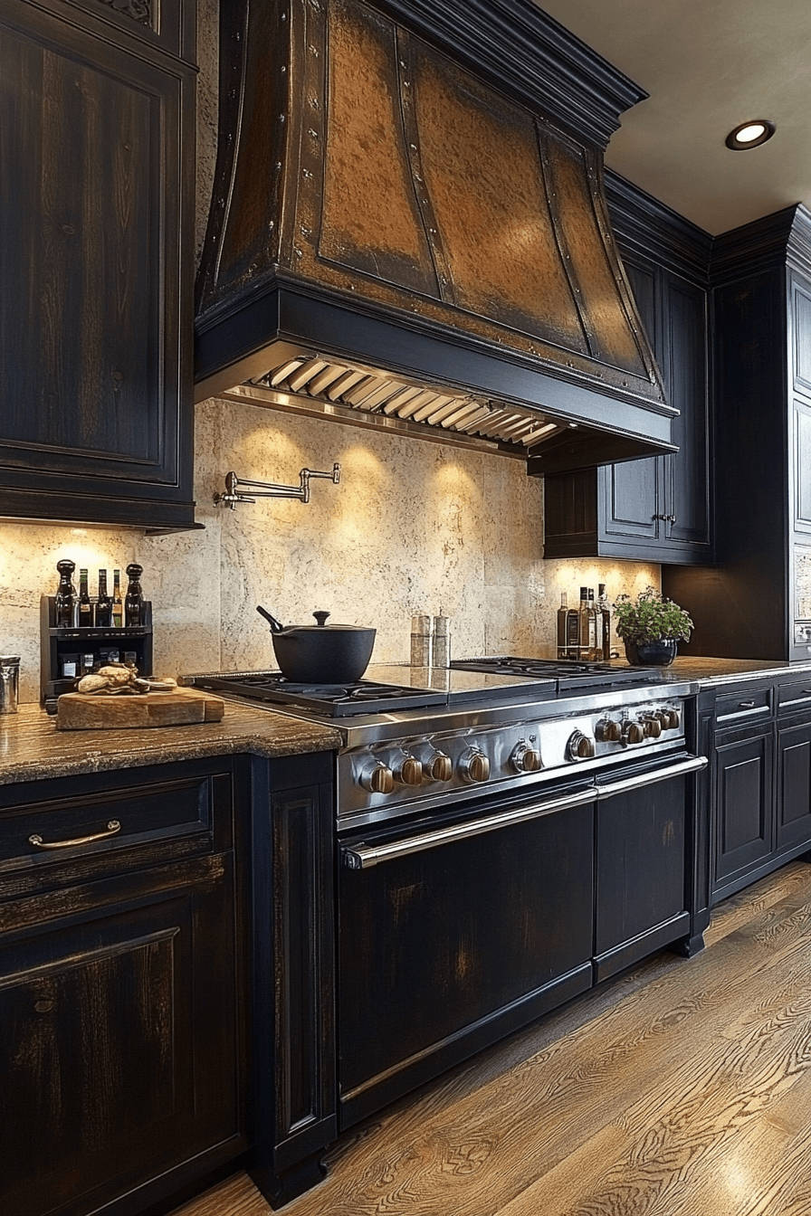 dark oak kitchen cabinets