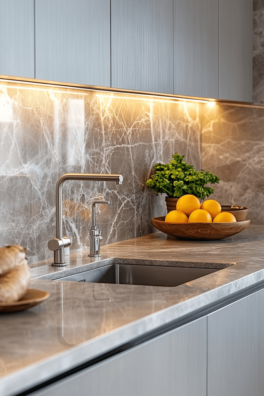 marble backsplash