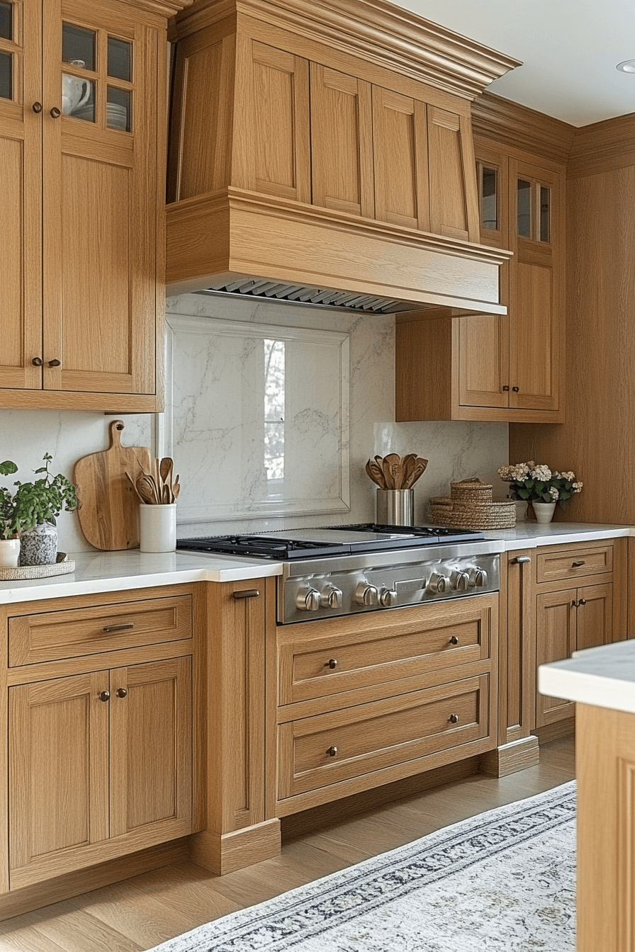 29 Golden Oak Kitchen Cabinets That Add Warmth, Glow, and Lasting Style 21 golden oak kitchen cabinets