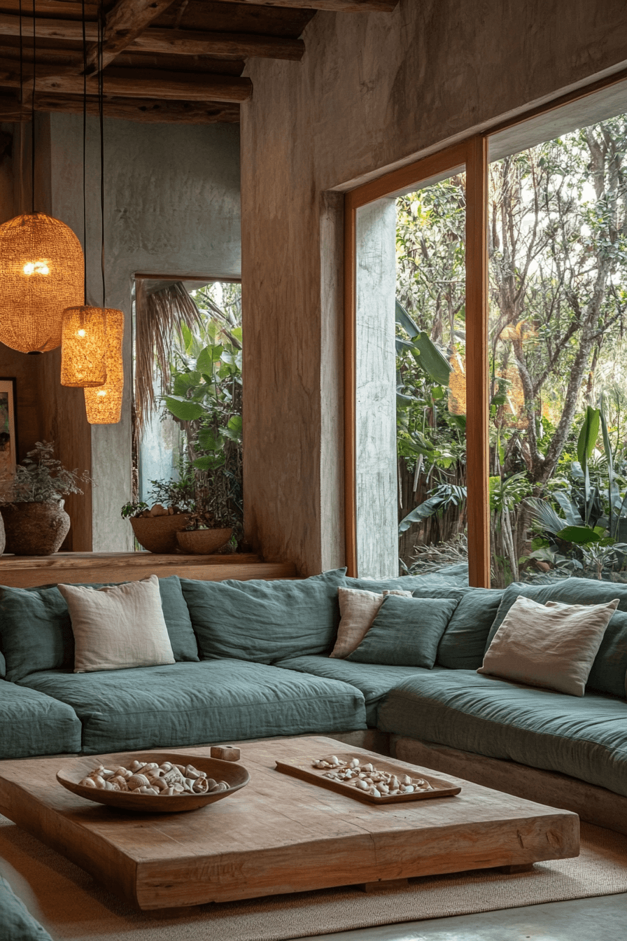 teal couch living room