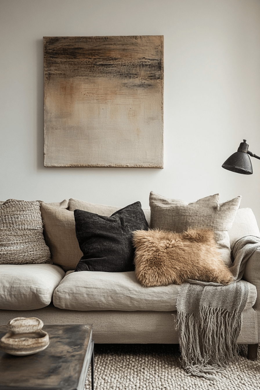 beige couch living room