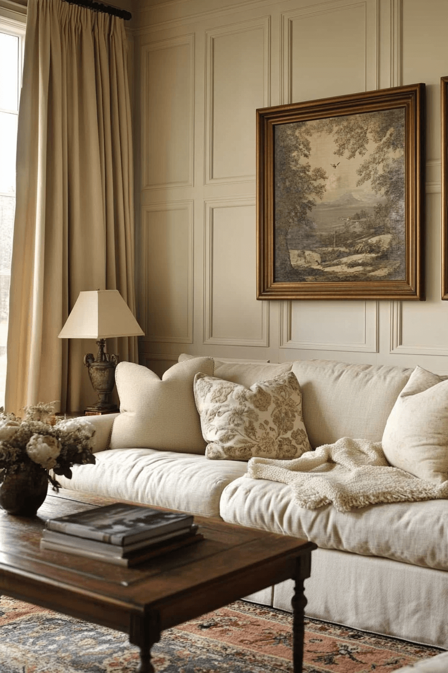 cozy vintage living room
