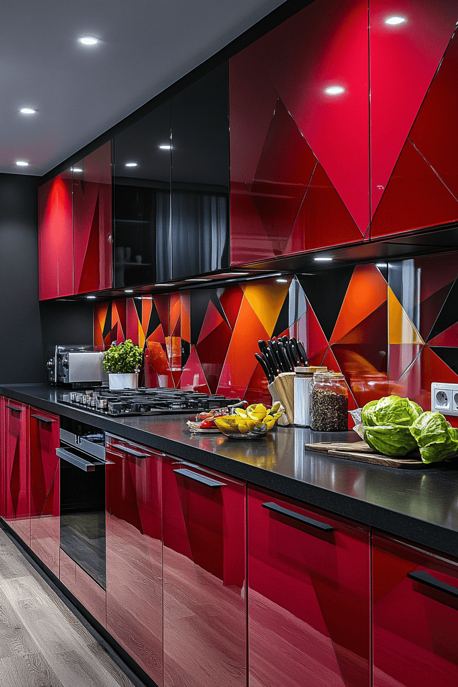 high gloss kitchen cabinets