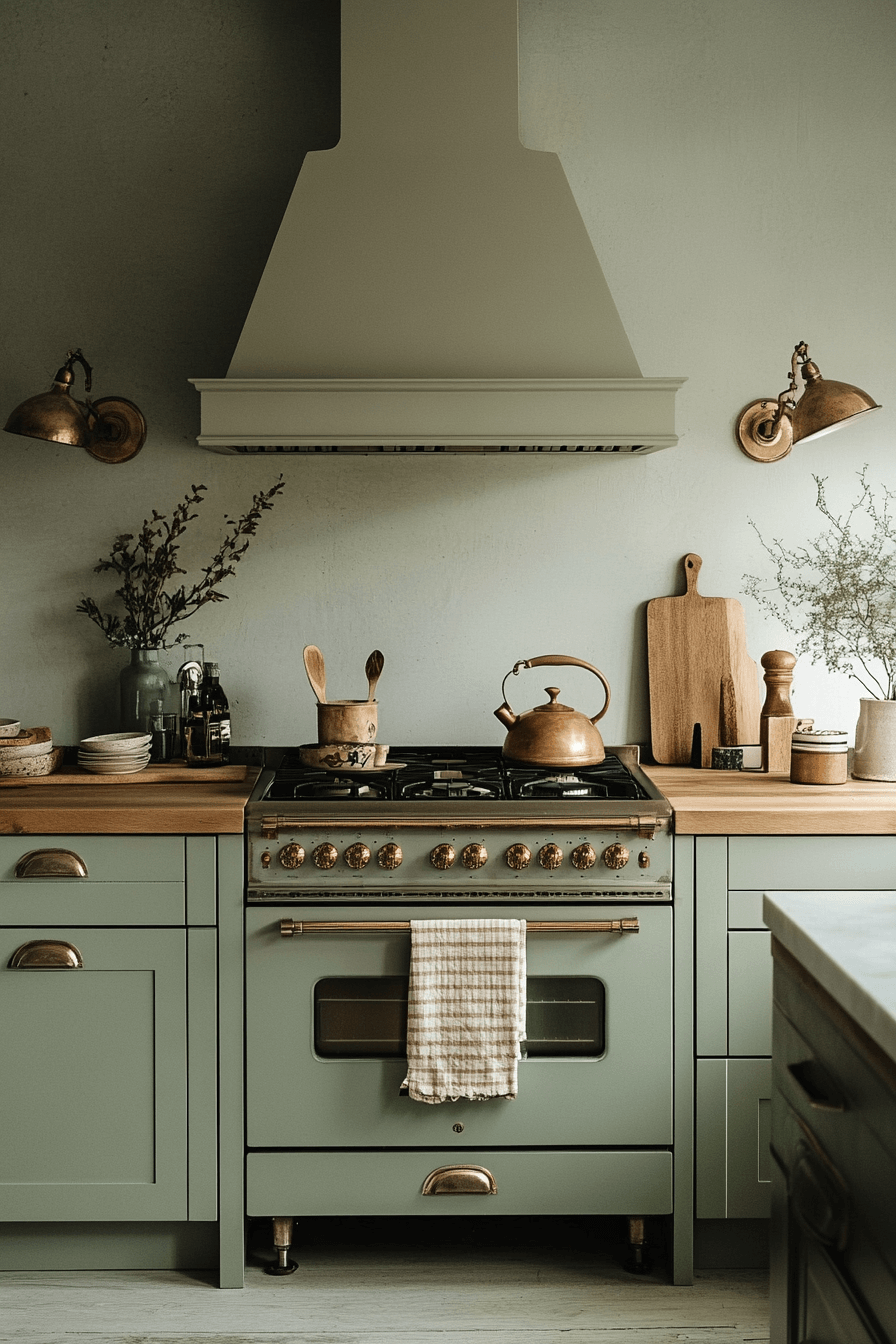 mint green kitchen cabinets