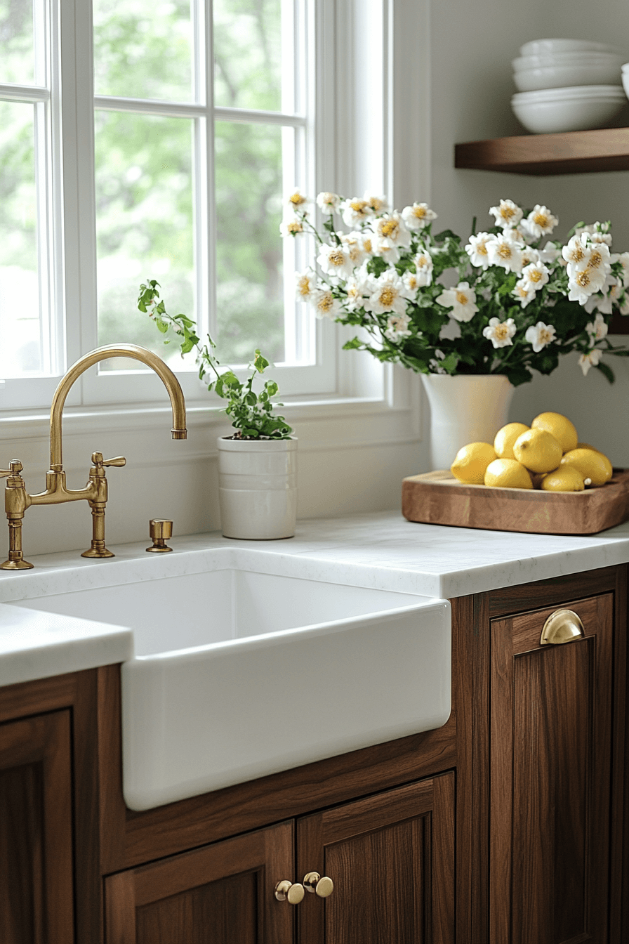 dark walnut kitchen cabinets