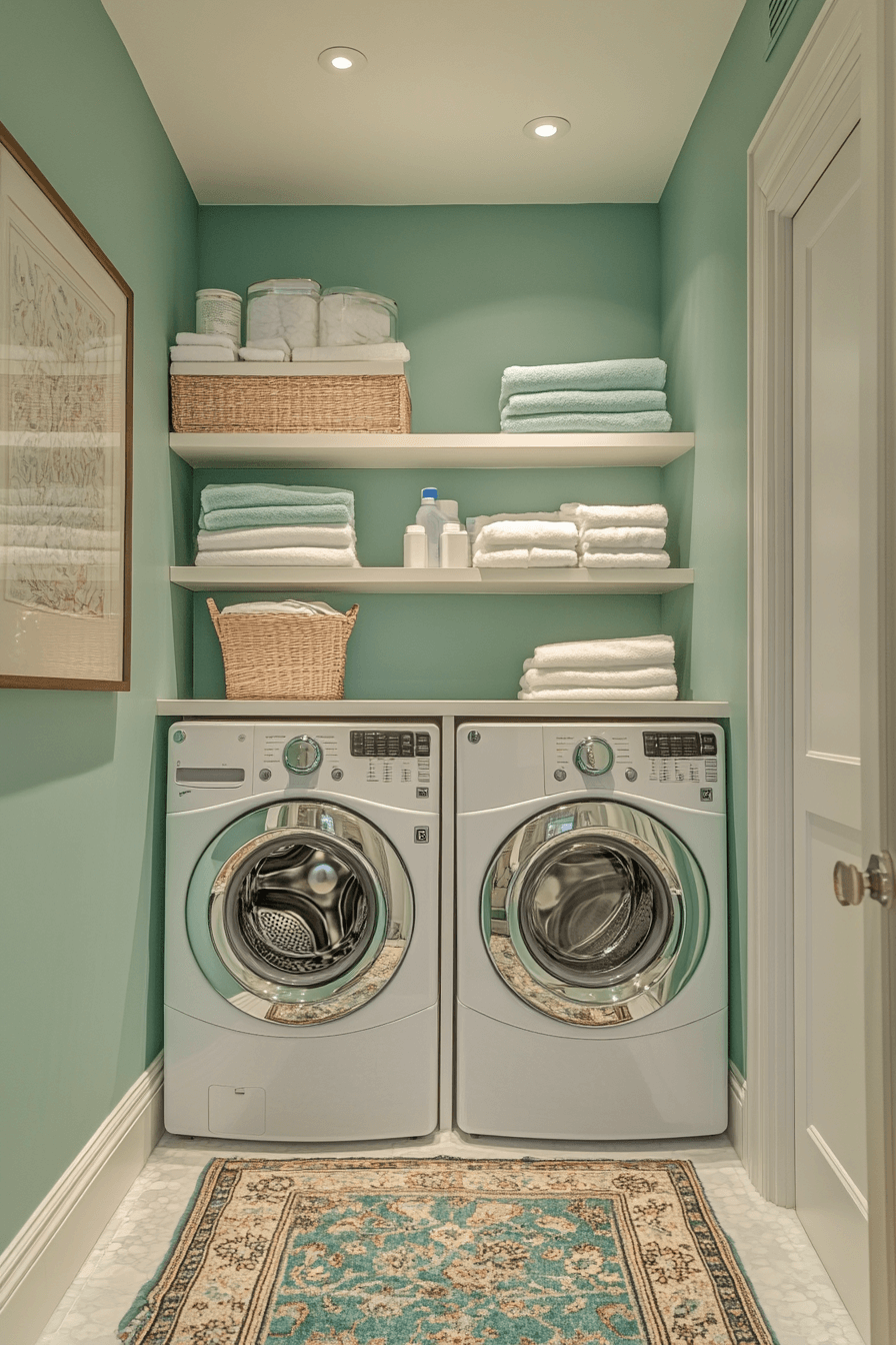 green laundry room