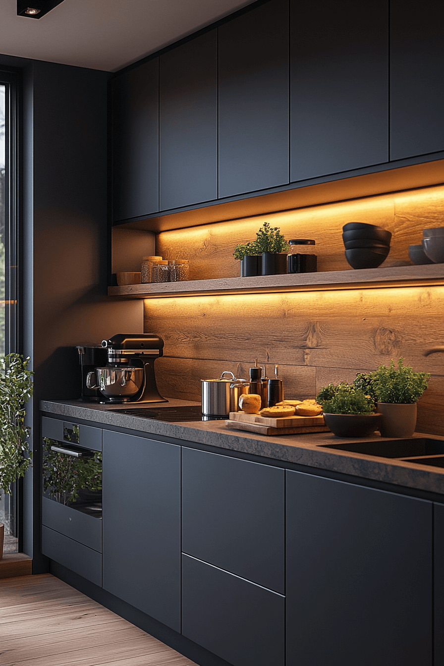 charcoal gray kitchen cabinets