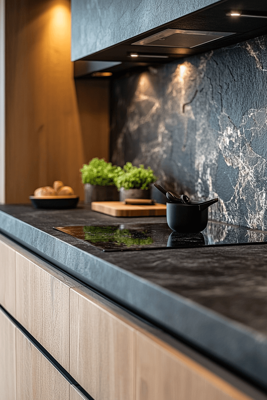 black quartz countertops