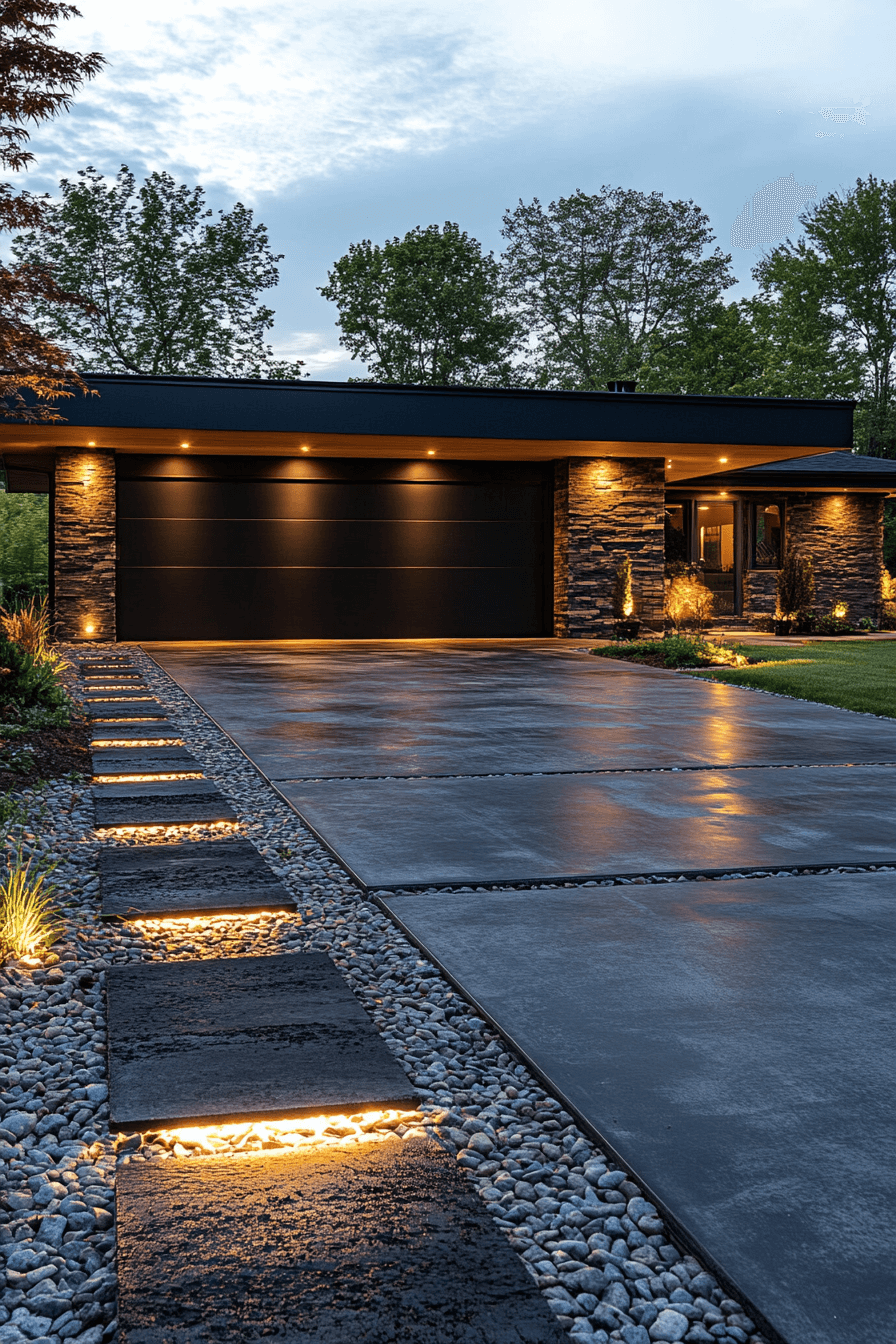 driveway entry landscaping