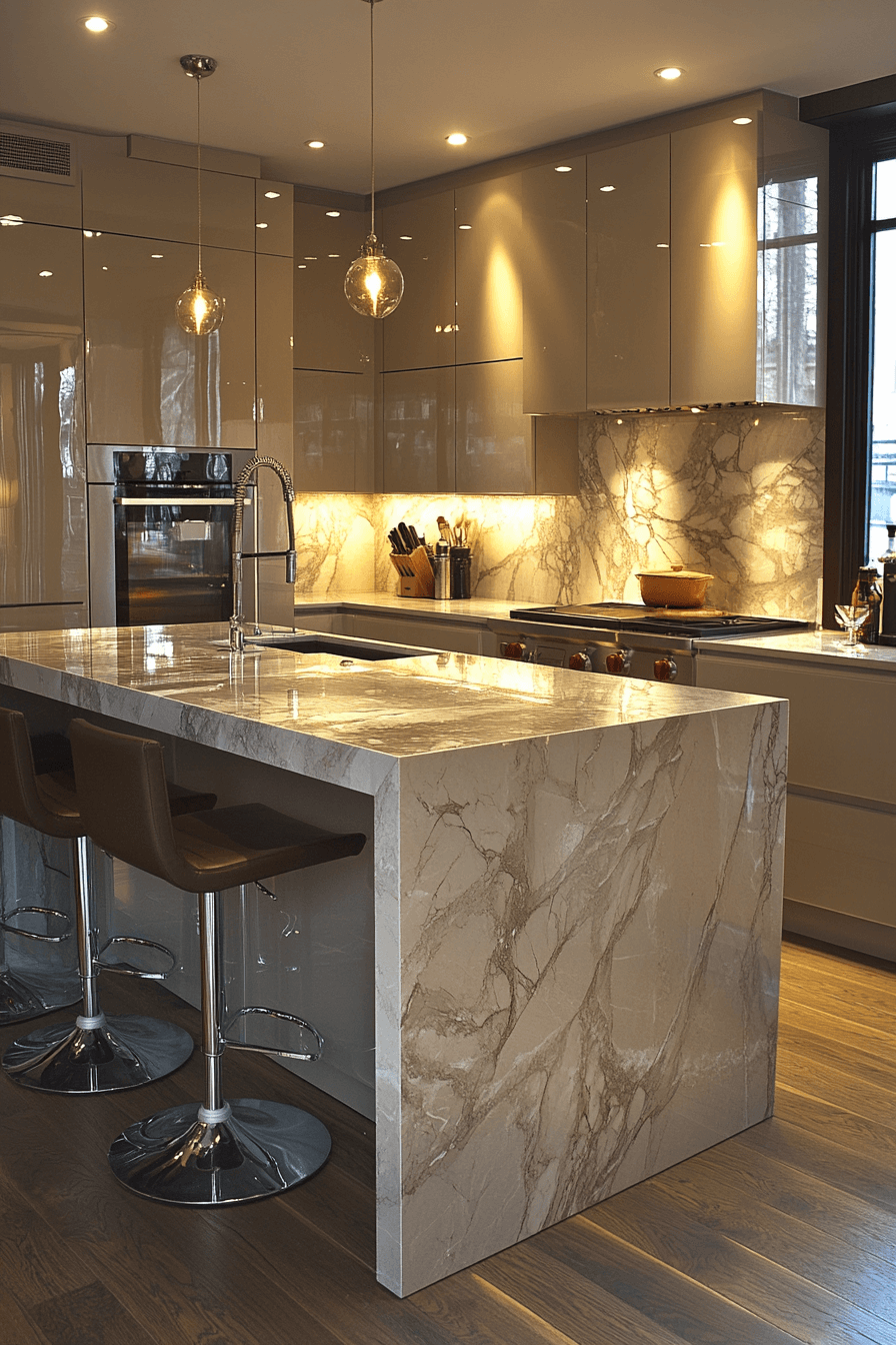high gloss kitchen cabinets