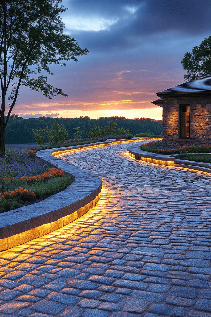 driveway entry landscaping
