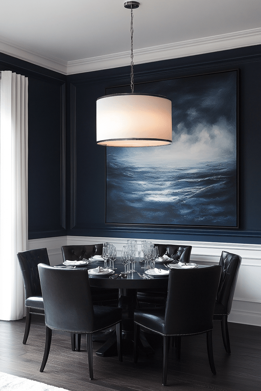 moody dining room