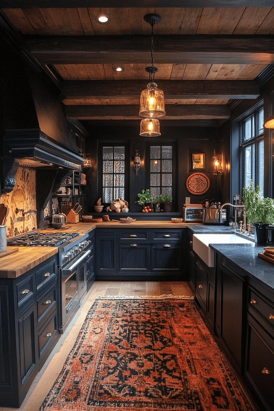 dark oak kitchen cabinets