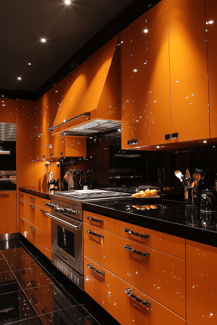 terracotta kitchen cabinets