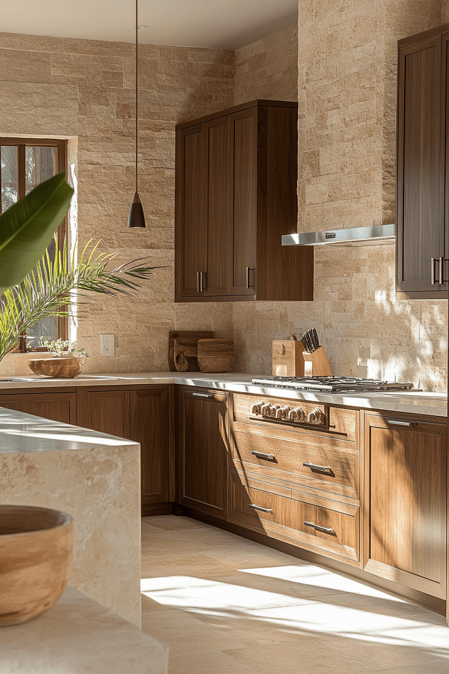 dark walnut kitchen cabinets