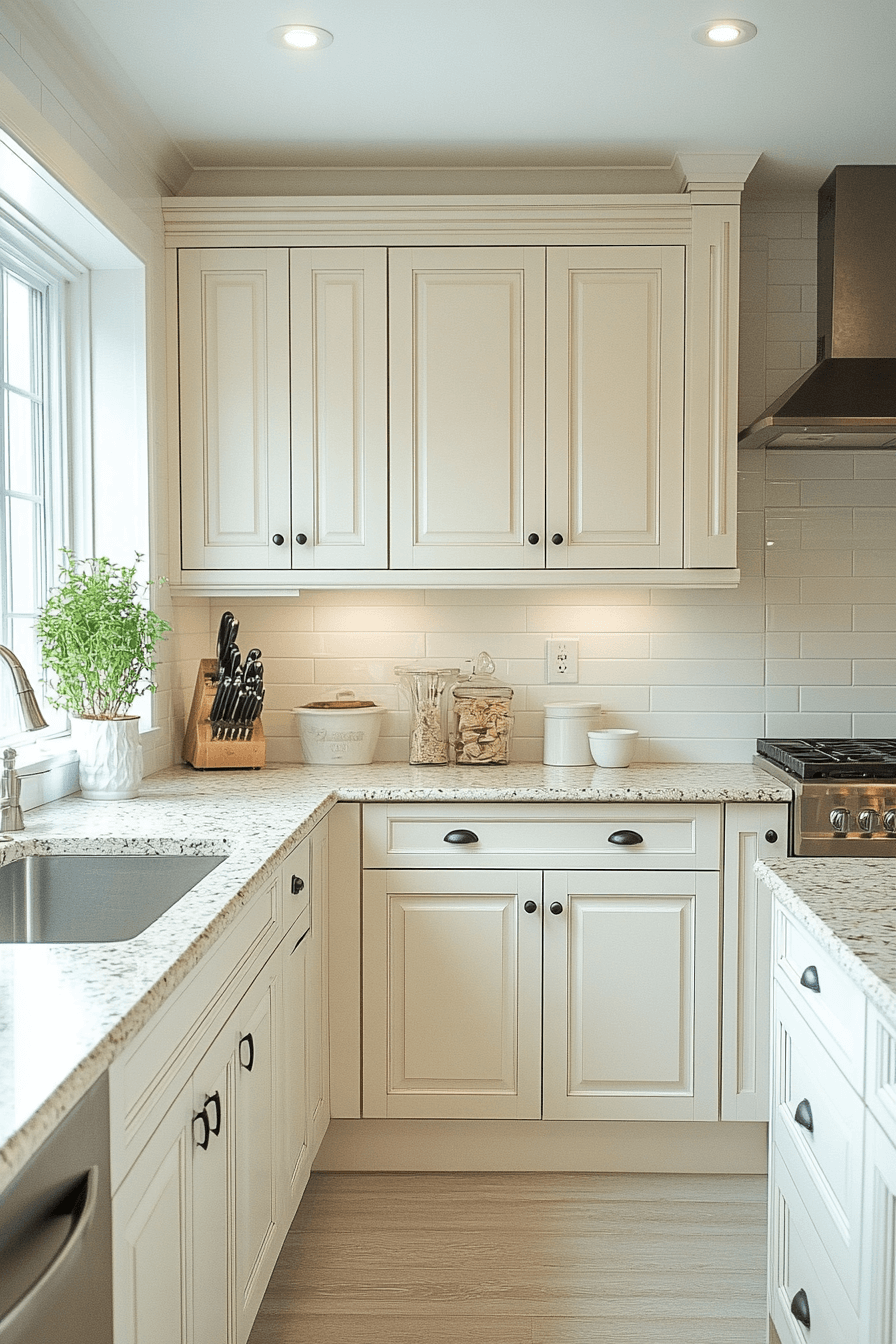 white shaker kitchen cabinets