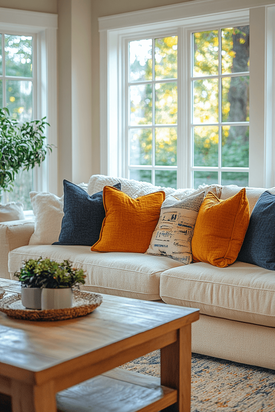 beige couch living room