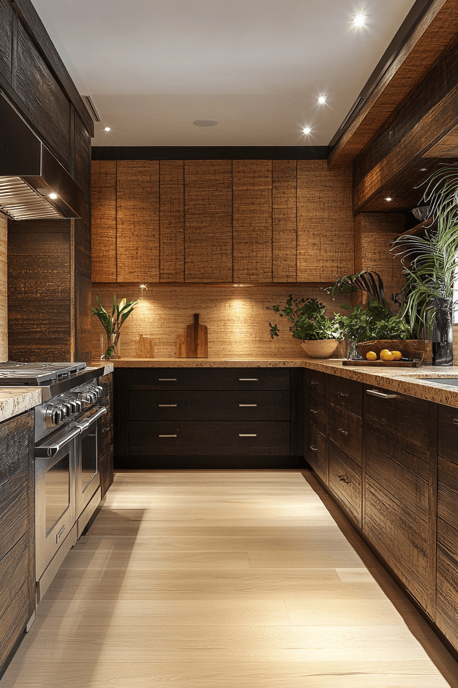 dark oak kitchen cabinets
