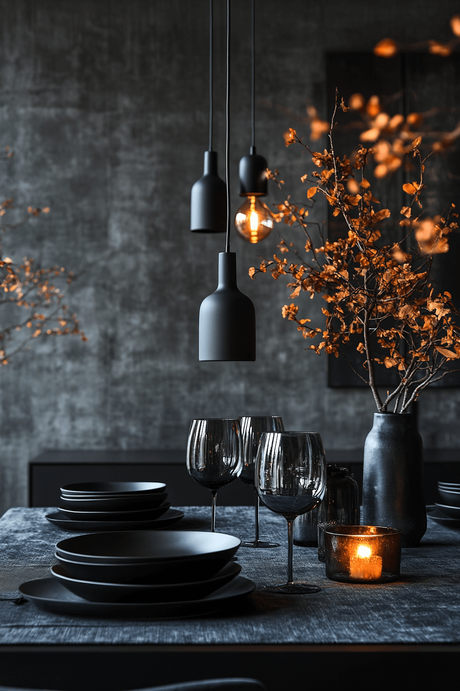 moody dining room